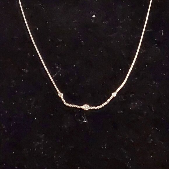 Silver and Diamond Necklace